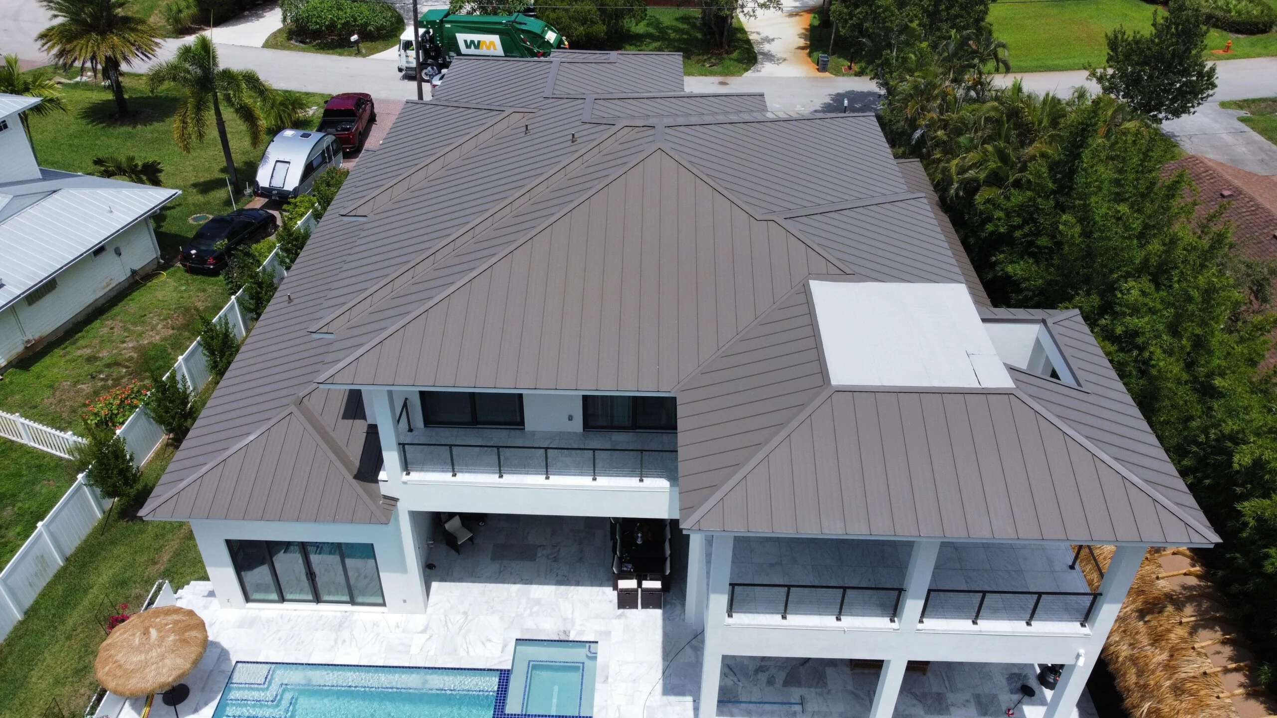 Completed roofing project in Deerfield Beach FL by Qualitech Roofing Services