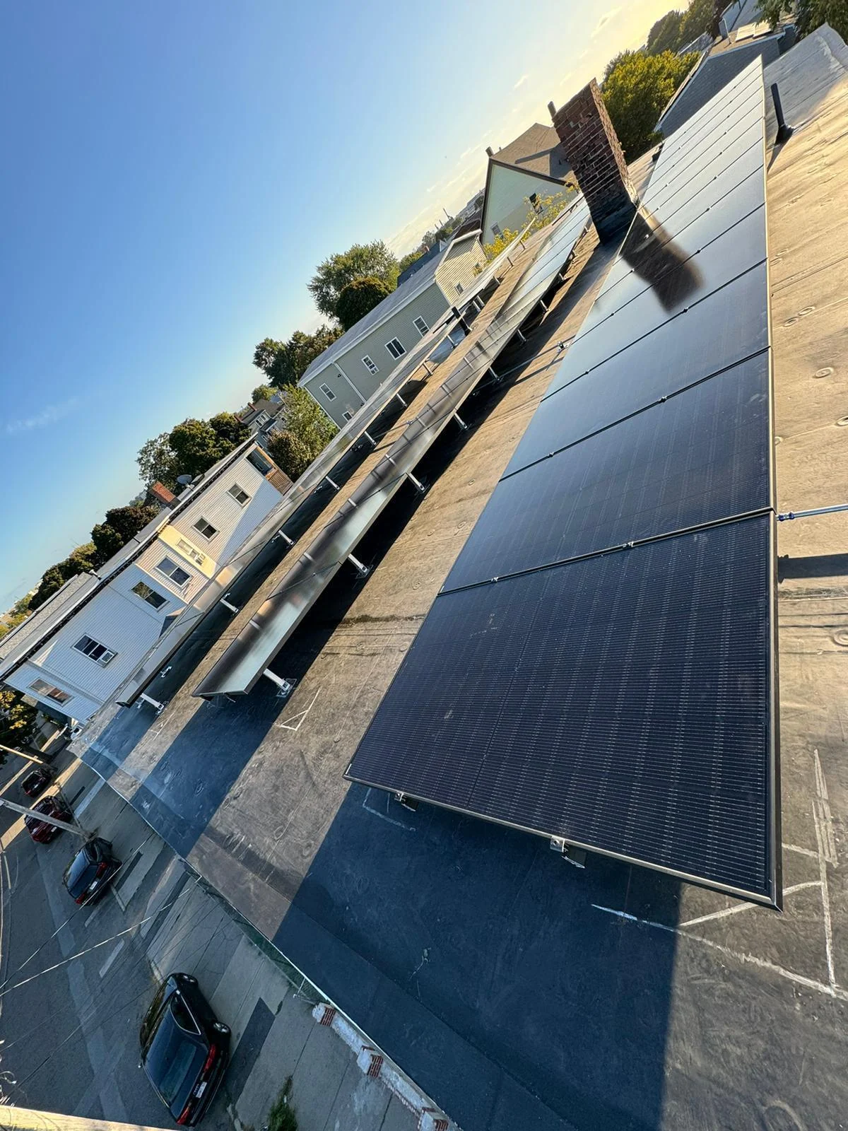 Roofing project with solar panel preparation by Qualitech Roofing in South Florida